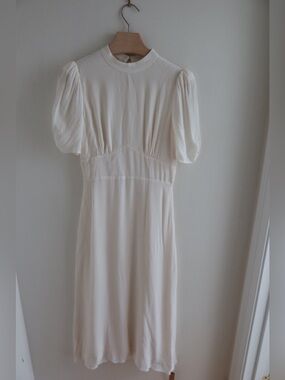 Reformation Cream Puff-Sleeve Midi Dress